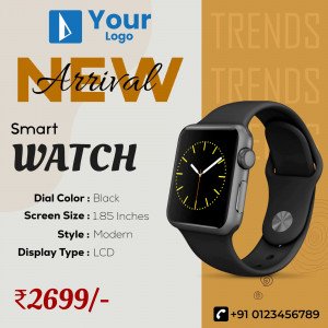 Black Smart Watch with Modern Design