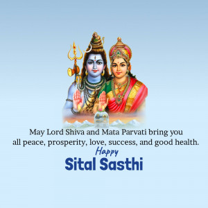 Lord Shiva and Mata Parvati Sital Sasthi image