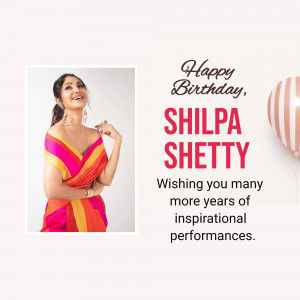 Shilpa Shetty birthday wish graphic