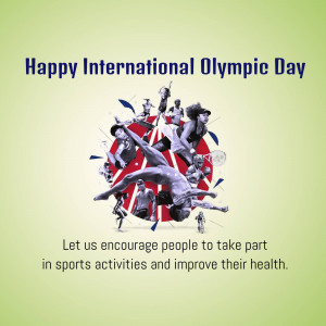 International Olympic Day celebration with athletes in action