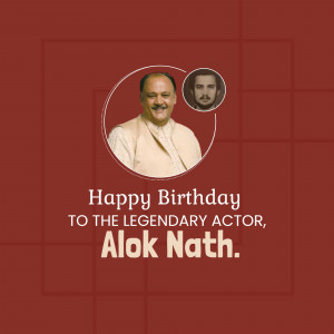 Image celebrating the birthday of actor Alok Nath