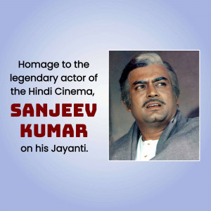 Portrait of Sanjeev Kumar, a legendary Hindi cinema actor