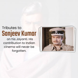 Image commemorating Sanjeev Kumar on his birth anniversary