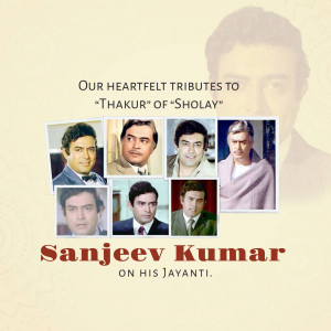 Tribute to Sanjeev Kumar on his Jayanti with images of him and Sholay cast