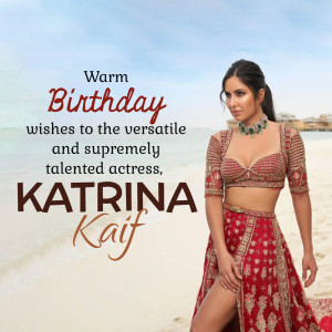 Katrina Kaif in a red traditional outfit on her birthday
