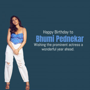 Bhumi Pednekar birthday greeting image