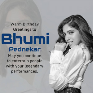Birthday wish for Bhumi Pednekar with her portrait