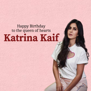 Katrina Kaif birthday greeting with her image