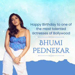 Bhumi Pednekar birthday greeting image