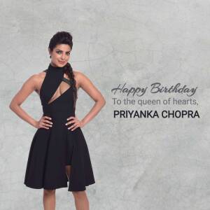 Priyanka Chopra Birthday Wish Banner For LinkedIn