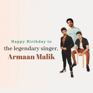 Image of Armaan Malik with two other men, celebrating his birthday.