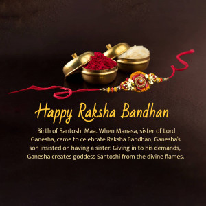Raksha Bandhan celebration with traditional items