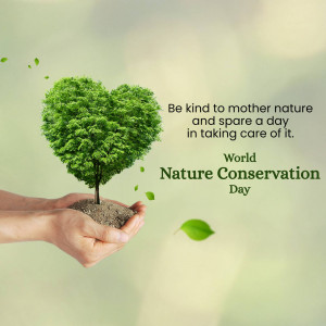 Hands holding a heart-shaped tree representing nature conservation.