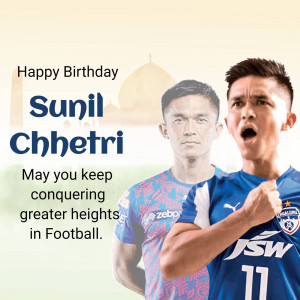 Sunil Chhetri birthday wish graphic