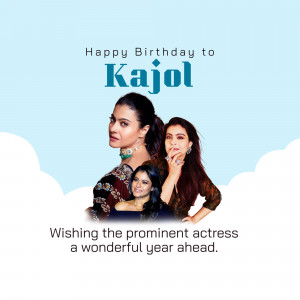 Happy Birthday Kajol Business Poster For Instagram