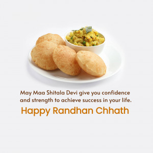 A plate of fluffy puris with a side of flavorful sabzi, celebrating Randhan Chhath.