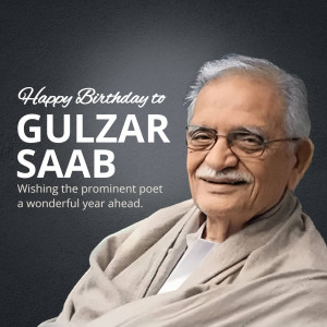 Portrait of Gulzar, the renowned Indian poet and lyricist
