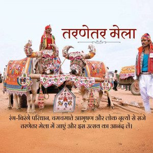 Decorated bullock cart at Targetar Mela