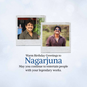 Birthday greeting image featuring Nagarjuna Akkineni