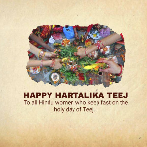 Hartalika Teej celebration with offerings and women keeping fast