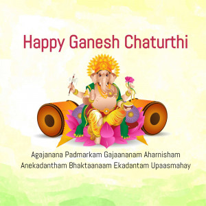 Illustration of Lord Ganesha for Ganesh Chaturthi