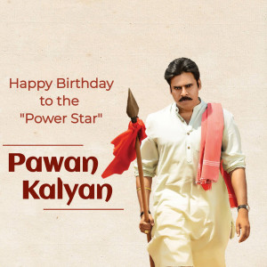 Pawan Kalyan birthday poster with a traditional look