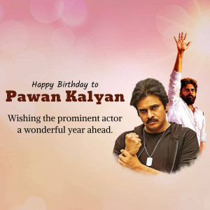Birthday greeting for Pawan Kalyan, a prominent actor