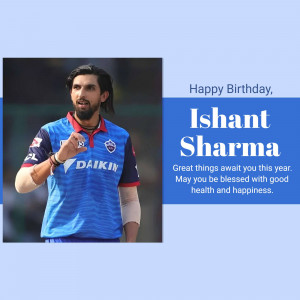 Ishant Sharma birthday wish graphic