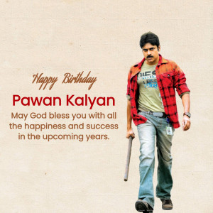 Pawan Kalyan birthday greeting with image of the actor