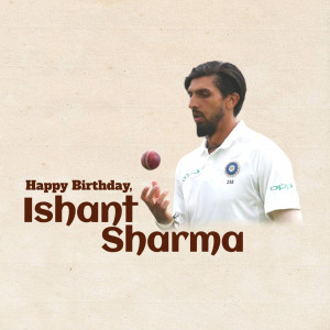 Ishant Sharma celebrating his birthday with a cricket ball