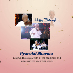 Birthday tribute to Pyarelal Sharma, the renowned Indian violinist and composer.