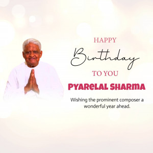 Birthday greeting for composer Pyarelal Sharma