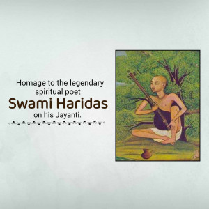 Portrait of Swami Haridas, a legendary spiritual poet