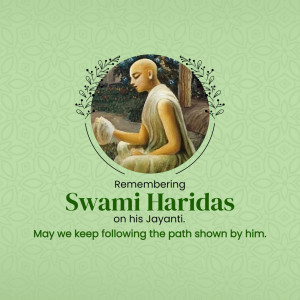Image commemorating Swami Haridas on his Jayanti