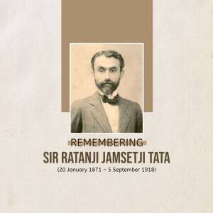 Remembering Sir Ratanji Jamsji Tata Branding Post For Twitter