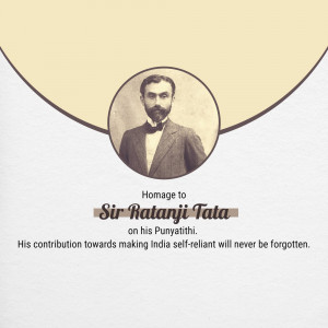Homage To Sir Ratanji Tata Business Poster For Twitter