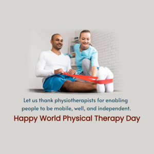 A physiotherapist assisting a patient with resistance band exercises.