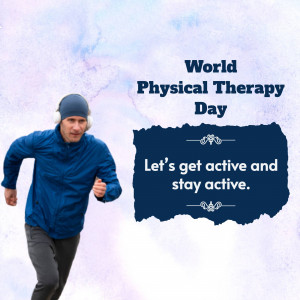 Man running with headphones celebrating World Physical Therapy Day
