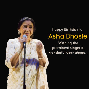 Asha Bhosle singing into a microphone on stage