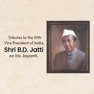 Portrait of Shri B.D. Jatti, former Vice President of India