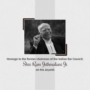 Portrait of Shri Ram Jethmalani, former Chairman of the Indian Bar Council