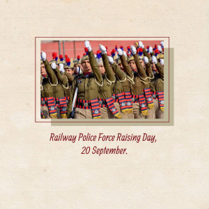 Indian Railway Police Force personnel in uniform saluting