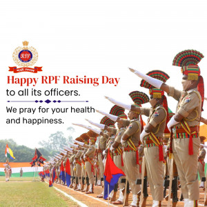 RPF officers saluting on Raising Day