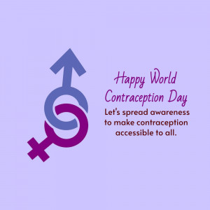 World Contraception Day graphic with male and female symbols