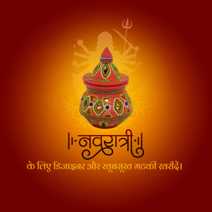 Navratri Festival Greetings Template For X