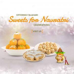 Assortment of Indian sweets for Navratri celebrations