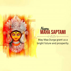 Image depicting Goddess Durga for Maha Saptami festival