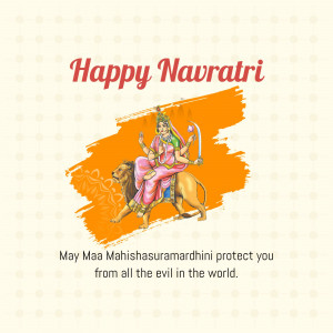 Navratri greeting with Goddess Mahishasuramardini