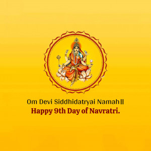 Image depicting Goddess Siddhidhatri on the 9th day of Navratri