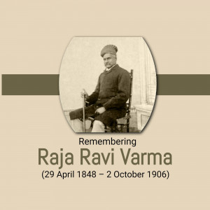 Portrait of Raja Ravi Varma, a renowned Indian painter